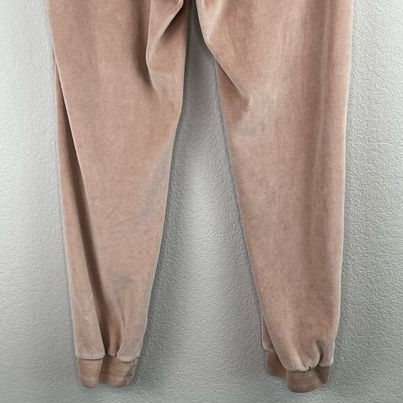 Young Fabulous & Broke Ollie Y2K High-Waist Velour Tan Comfy Jogger Pants M/L - Picture 10 of 15